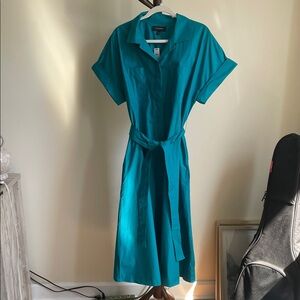 Banana Republic Turquoise Midi Dress